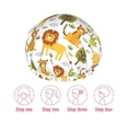 thumbnail image 3 of Yiaed Tiger Lion Print Reusable Shower Cap & Bath Cap & Lined, Oversized Waterproof Shower Caps Designed for all Hair Lengths, 3 of 7