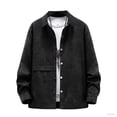 thumbnail image 1 of Blusa y camisa de manga larga con cuello vuelto para hombre, blusa informal de moda con cuello vuelto, camisa, chaqueta con bolsillos, blusa holgada de manga larga con cuello, camisa para hombre, abri, 1 of 8