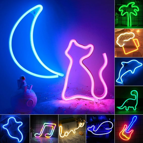 Rosnek LED Neon Light Sign, Neon Sign Wall Hanging Art for Bar Pub Party Shop Window USB Powered Neon Night Light Home Decor