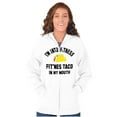 thumbnail image 4 of Im into Fitness Taco In My Mouth Gym Unisex Fleece Graphic Zip Up Hoodie Brisco Brands 2X, 4 of 5