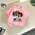 thumbnail image 5 of MEZZALL Kid Girls Cute Graphic T-Shirt Round Neck Short Sleeve Tee Summer Casual Tshirts Tops, Pink, 5-6 Years, 5 of 5