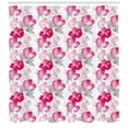 thumbnail image 3 of Ambesonne Floral Shower Curtain, Watercolor Poppy Romance, 69"Wx70"L, Magenta Pink Grey, 3 of 3