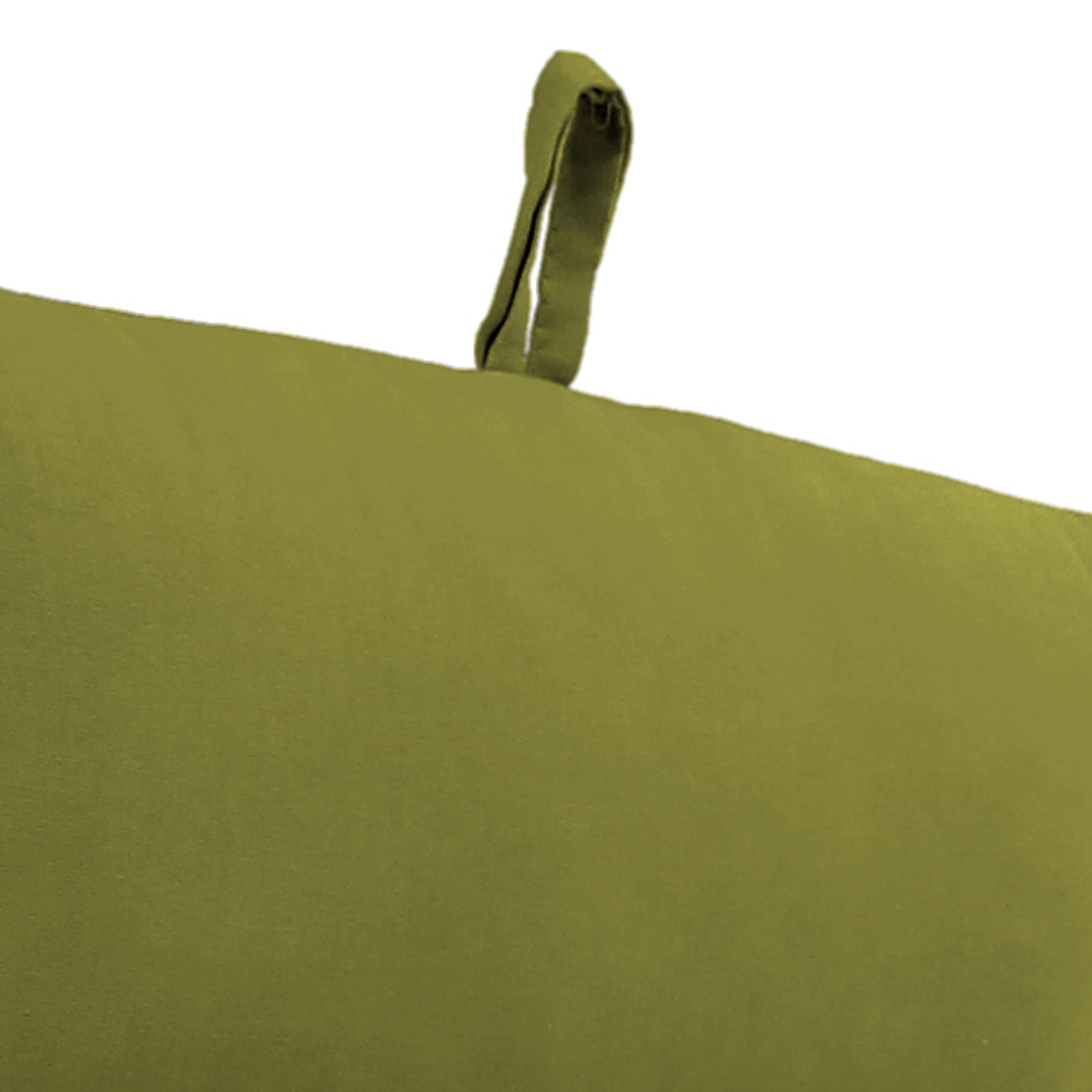 Jordan Manufacturing 44" x 22" Veranda Kiwi Green Solid Rectangular Outdoor Chair Cushion with Ties and Hanger Loop