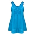 thumbnail image 2 of Fengqque Fashion Women Casual Loose Lace Caims Tank Tops Splicing Sexy Blouse, 2 of 4