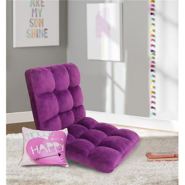 Urban Microfiber Modern Contemporary Armless Quilted Purple Recliner