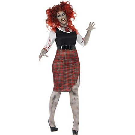 Smiffys Womens Zombie School Girl Costume Dress Size