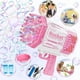 thumbnail image 1 of 69 Holes Bubble Machine Outdoor, Bath Bubble Machine Summer Toy Gift For Kids, Electric Led Lights Bubble Guns For Kids (PINK), 1 of 5