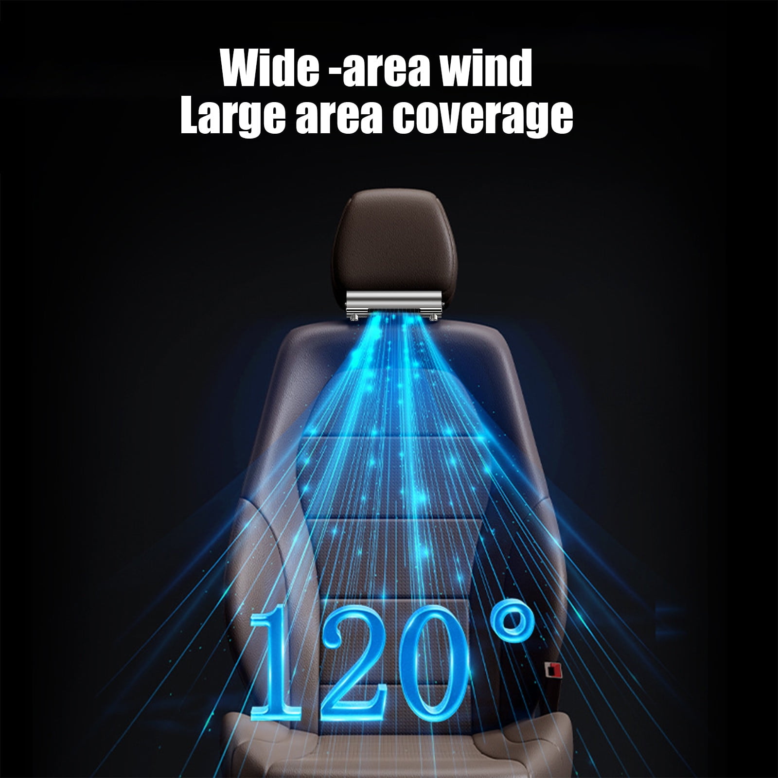 SPOORYYO Elastic Belt USB Car Seat Cooling Fan 3-Speed Wind Control for Vehicle Comfort