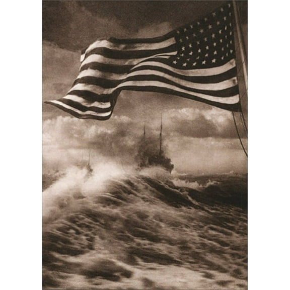 Avanti Press The American Flag On Water America Collection Patriotic Blank Note Card
