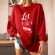 thumbnail image 1 of ICHUANYI Clearance Women Christmas Print Loose Long-Sleeved Fleece Oversized Sweatshirt Pullover(Red, XL) ICHUANYI WER2023081501951, 1 of 7