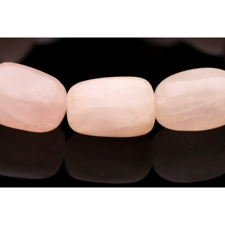 Peach Gemstone - Freeform - Shaped Peach Quartz Crystal Beads Semi Precious Gemstones Size: 17x13mm Crystal Energy Stone Healing Power for Jewelry Making