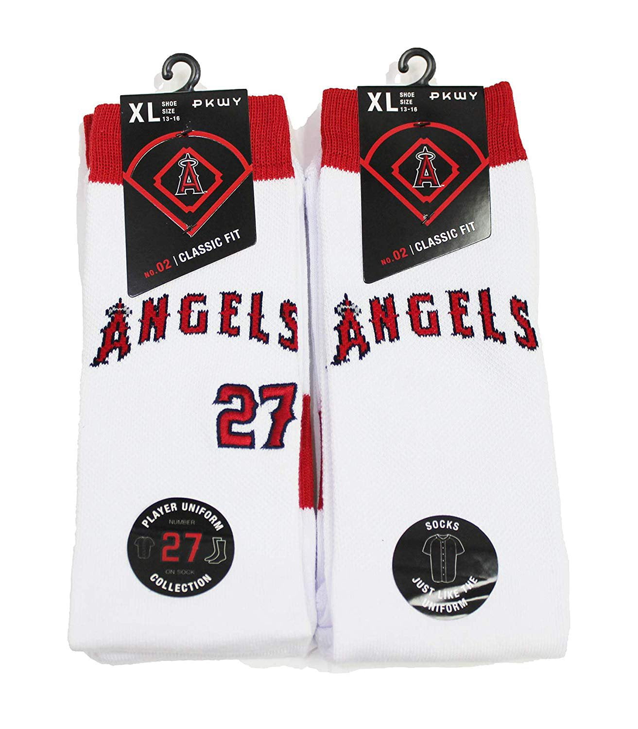 PKWY Unisex 2-Pack Angels Mixed Crew Socks 