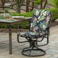thumbnail image 3 of ARDEN Outdoor Midback Chair Cushion, 18 x 16.5, Rain-Proof, Fade Resistant Simone Blue Tropical, 3 of 9