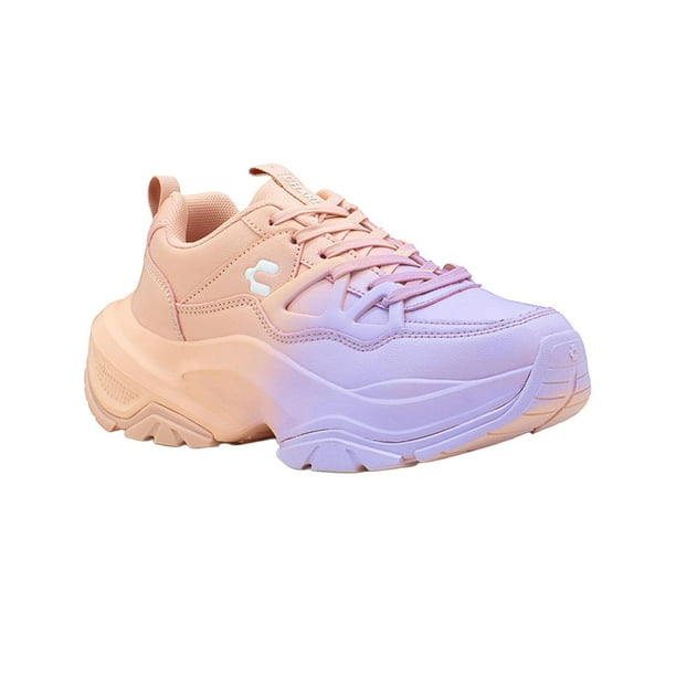 Tenis Para Mujer Charly® Suela Chunky Multicolor Plataforma rosa 22