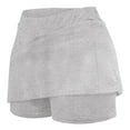 thumbnail image 5 of ZACPNCV Girl's Skorts Tummy Control Skorts Dressy Casual High Waist Athletic Shorts Skirts Gray 8-9 Years, 5 of 7