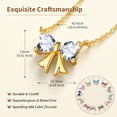 thumbnail image 5 of FindChic 14K Gold Plated Necklace for Women, Love Heart Cubic Zirconia Pendant April Birthstone Bow Necklaces Birthday Mothers Day Jewelry Gifts Her Wife Lady Adults Ideas, 5 of 9