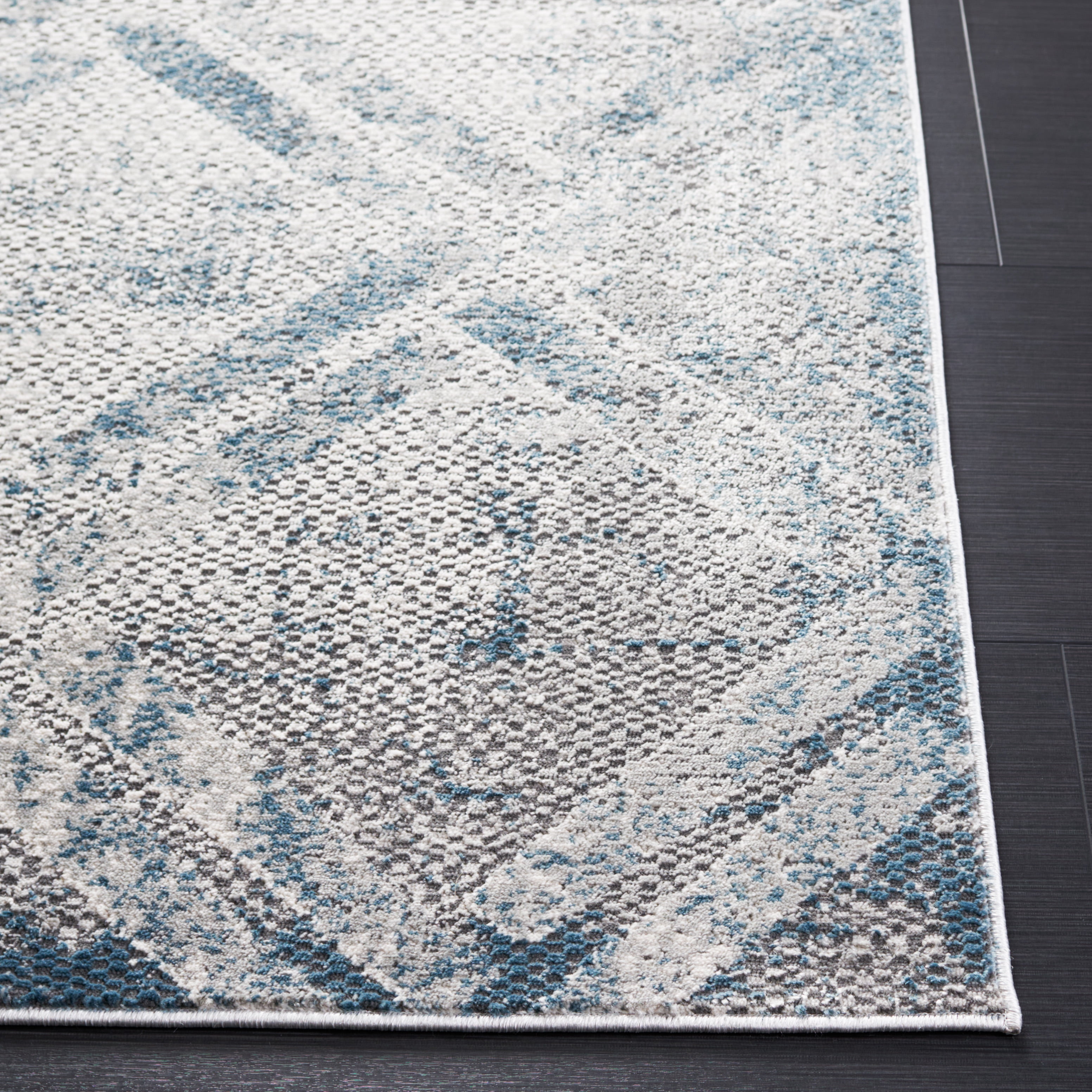 SAFAVIEH Vogue Warwick Geometric Area Rug, Grey/Blue, 4' x 6'
