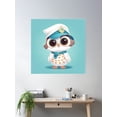 thumbnail image 2 of Owl Nurse "Orielly" Poster Wall Art, Modern Wall Decor, 16x16 UNFRAMED, 2 of 3