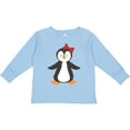 thumbnail image 3 of Inktastic Cute Penguin, Little Penguin, Penguin with Bow Boys or Girls Long Sleeve Toddler T-Shirt, 3 of 5