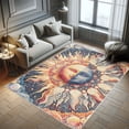 thumbnail image 5 of Ambesonne Sun and Moon Decorative Rug Carpet, Modern Esoteric Lunar, 5' 1" X 7' 5", Pale Orange Indigo Beige, 5 of 5