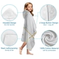 thumbnail image 7 of White Gold Marble Pattern Hooded Bath Towel，60"x35" for Ages 3 To 12 Kids, Quick Dry Lightweight Soft Microfiber Hood Beach Towel Cover Up for Kids, 7 of 7