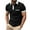Black, variant on Men's Zipper Sports Casual Polo Shirt Short Sleeve Button Golf Shirt with Pockets Fashion Tops