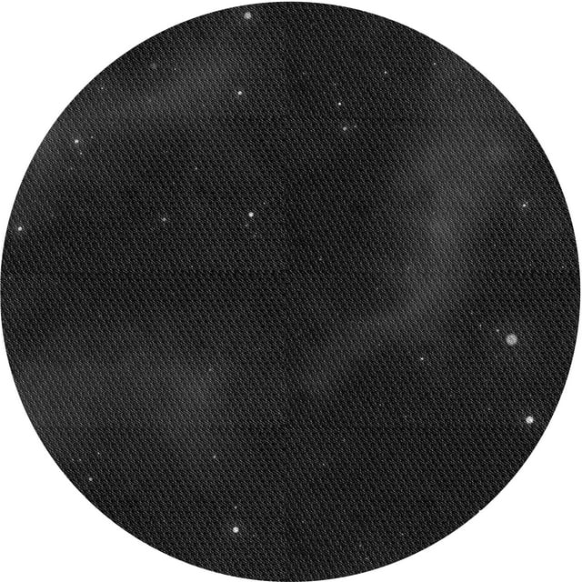 Ahgly Company Tapis d'Intérieur Rond Lavable en Machine Transitionnel Noir Nuit, 5 Pieds Rond