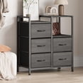thumbnail image 4 of QinaQin 5 Drawer Mobile File Cabinet with Open Shelf, Rolling Fabric Filing Cabinet for Letter or A4 Files, 4 of 8