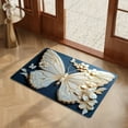 thumbnail image 4 of Butterfly Themed Non-Slip Rug, 23.6"x15.7" Multicolor 3D Printed Doormat, Winter Foyer Entryway Bathroom Mat, Polyester Decorative Floor Mat for Home Office Shop, Easy Clean Waterproof Mat, 4 of 6