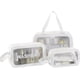thumbnail image 1 of Travel (White)Transparent 3 Piece Cosmetic Bag,Waterproof Toiletry Bag for Swimming Pool,Bath,Travel ,Airplane,Multi-Size Makeup Bag, 1 of 4