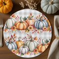 thumbnail image 2 of Fall Round Placemats Set of 4 Autumn Orange Pumpkin Place Mats Thanksgiving Woven Placemat Maple Leaves Plaid Circle Braided Table Mat for Kitchen Dining Table Autumn Party Home Decor 15 Inch, 2 of 9