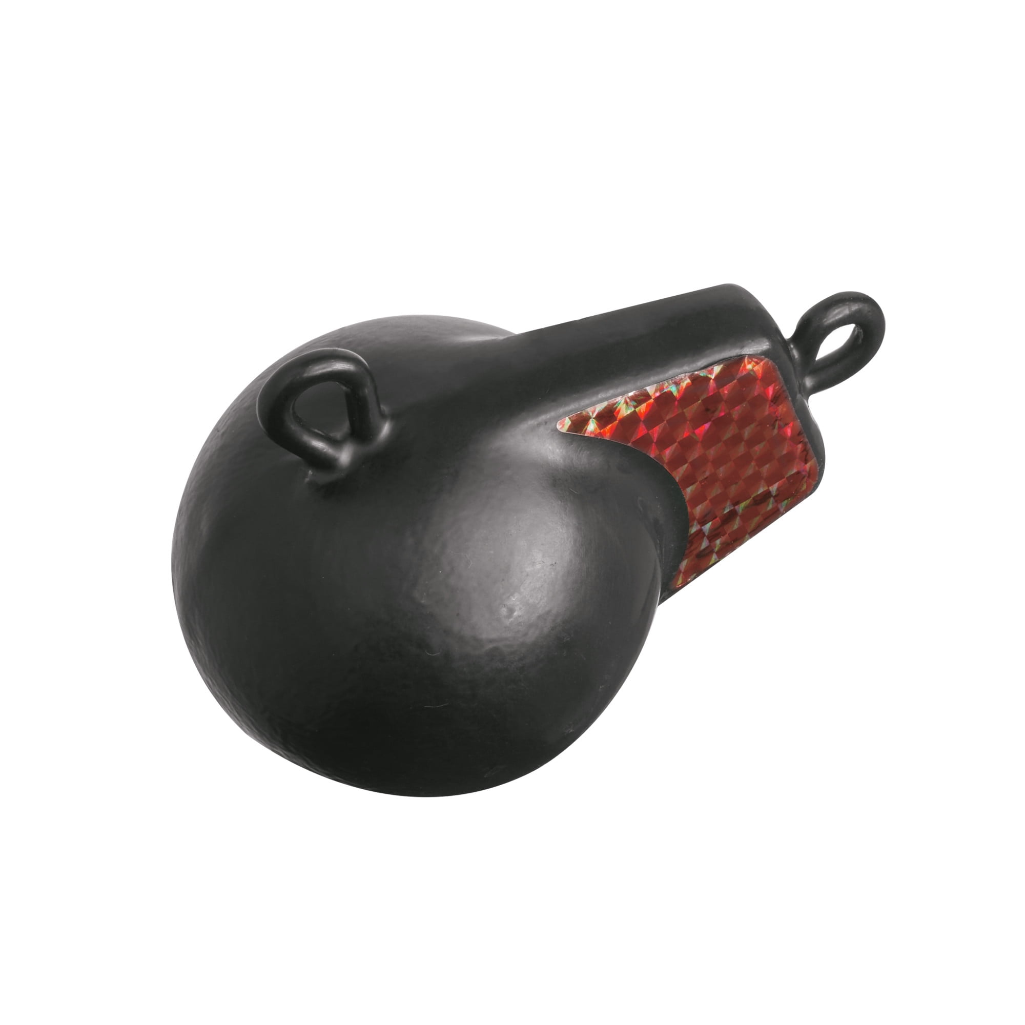 Extreme Max 3006.9237 Coated Ball-with-Fin Downrigger Weight - 3 lbs. with Red Flash