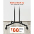 thumbnail image 2 of KFFKFF Mobile Television Stand, Sturdy TV Mount for 32-65 Inch, Height Adjustable TV base with Casters, Support up to 88 lbs, Ideal for Lounge, Bedroom, Workplace, Outdoor, 2 of 9