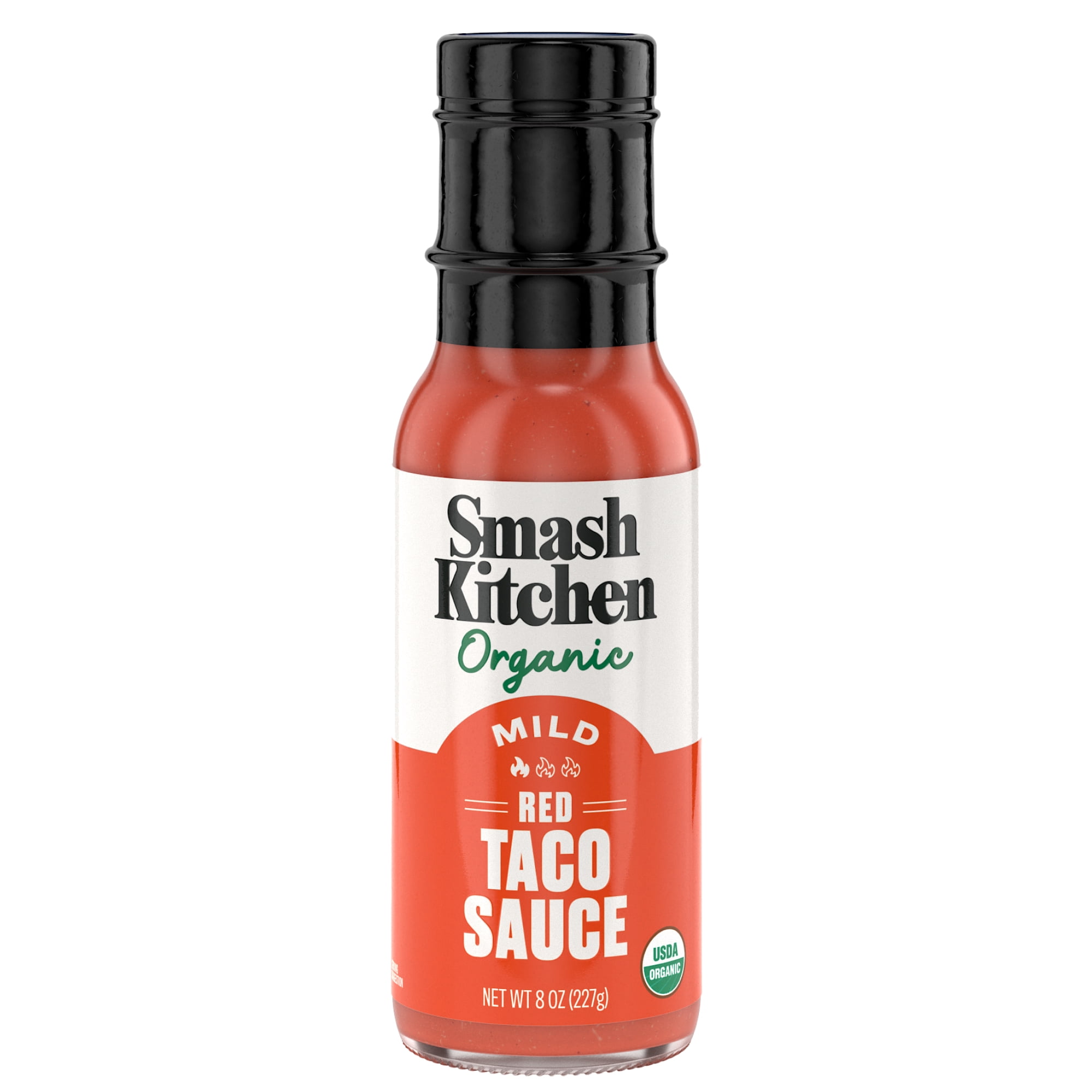 (4 pack) Smash Kitchen Organic Mild Red Taco Sauce, 8 oz