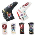 thumbnail image 1 of Golf Club putter cap cover PU straight Protective Cover Magnet closed, 1 of 5