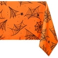 thumbnail image 2 of Rectangle Halloween Tablecloth, 60 x 102 Inch Waterproof Spider Web Table Cloth, Washable Table Cover for Party Picnic Dinner Decor, 2 of 2