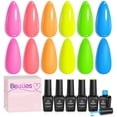 thumbnail image 1 of Set de esmaltes de uñas Beetles Neon Gel Bright Rainbow, 6 colores, 1 of 6