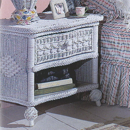 Classic Wicker Nightstand