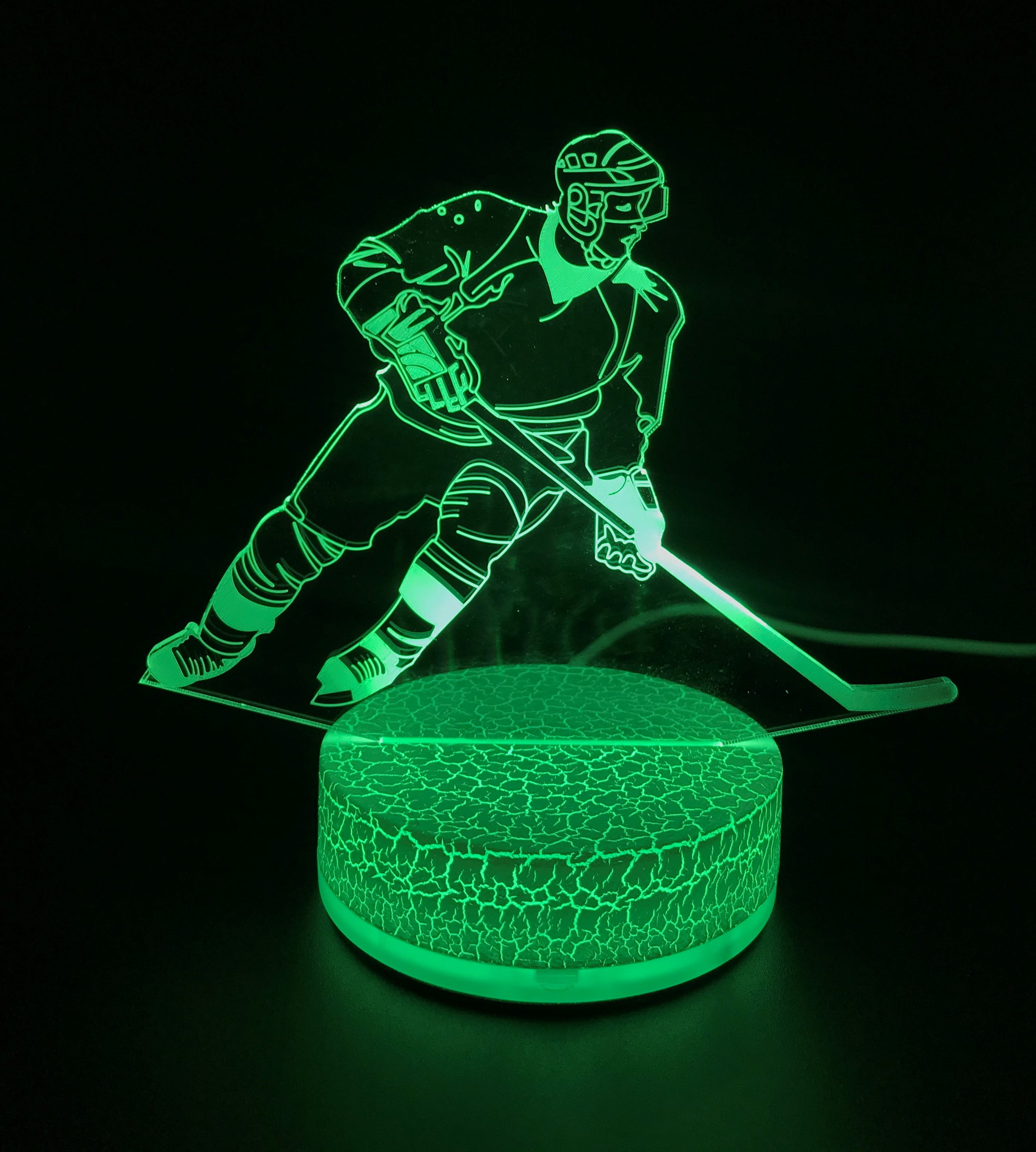 3D FX Deco LED Night Light Ice Hockey Ball Wall Home Decoration Nightlight Hot 