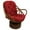 Ruby Red, variant on Blazing Needles 48" x 24" Solid Twill Swivel Rocker Cushion-Color:Ruby Red