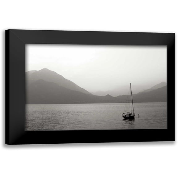 Crane, Rita 14x11 Black Modern Framed Museum Art Print Titled - Lake Como Sailboats II