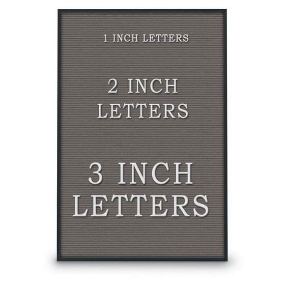 UVP UV1212A-BLACK-GREY Grey felt letterboard 24' x 36' with Black Aluminum frame