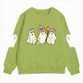 thumbnail image 2 of Futezty Boys Girls Halloween Shirts Kids Ghost Graphic Tees Raglan Long Sleeve T-Shirt 2T-7T, 2 of 7