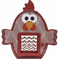 Heath 21804 Suet and Seed Cake Feeder, Whimsical Chicken, 2 lb, Steel, Hanging