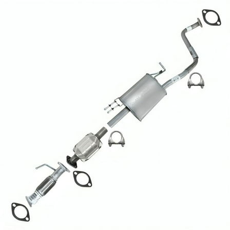 Stainless Steel Catalytic, Front Flex Pipe and Muffler Exhaust System Fits 2014-2019 Kia Soul 1.6L - Direct Fit