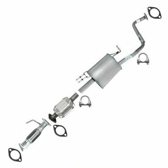 Stainless Steel Catalytic, Front Flex Pipe and Muffler Exhaust System Fits 2014-2019 Kia Soul 1.6L - Direct Fit