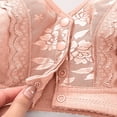 thumbnail image 6 of Yuanlong Daisy Bras For Older Women Front Closure Adjustable Straps Comfort Bra Wireless Full Coverage Daily Wear Bras, 6 of 7