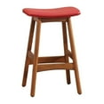 thumbnail image 3 of Pemberly Row 25.25" Mid-Century Wood Counter Stool in Red (Set of 2), 3 of 6