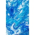 thumbnail image 2 of Jenny Rainbow Fine Art 23x32 Gold Ornate Wood Framed with Double Matting Museum Art Print Titled - Azure Transfusions Of Ocean Waves 1, 2 of 4