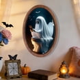 thumbnail image 7 of StlyGar Fall Halloween Ghost Oval Wall Art Framed For Hanging In The Room, 7 of 7